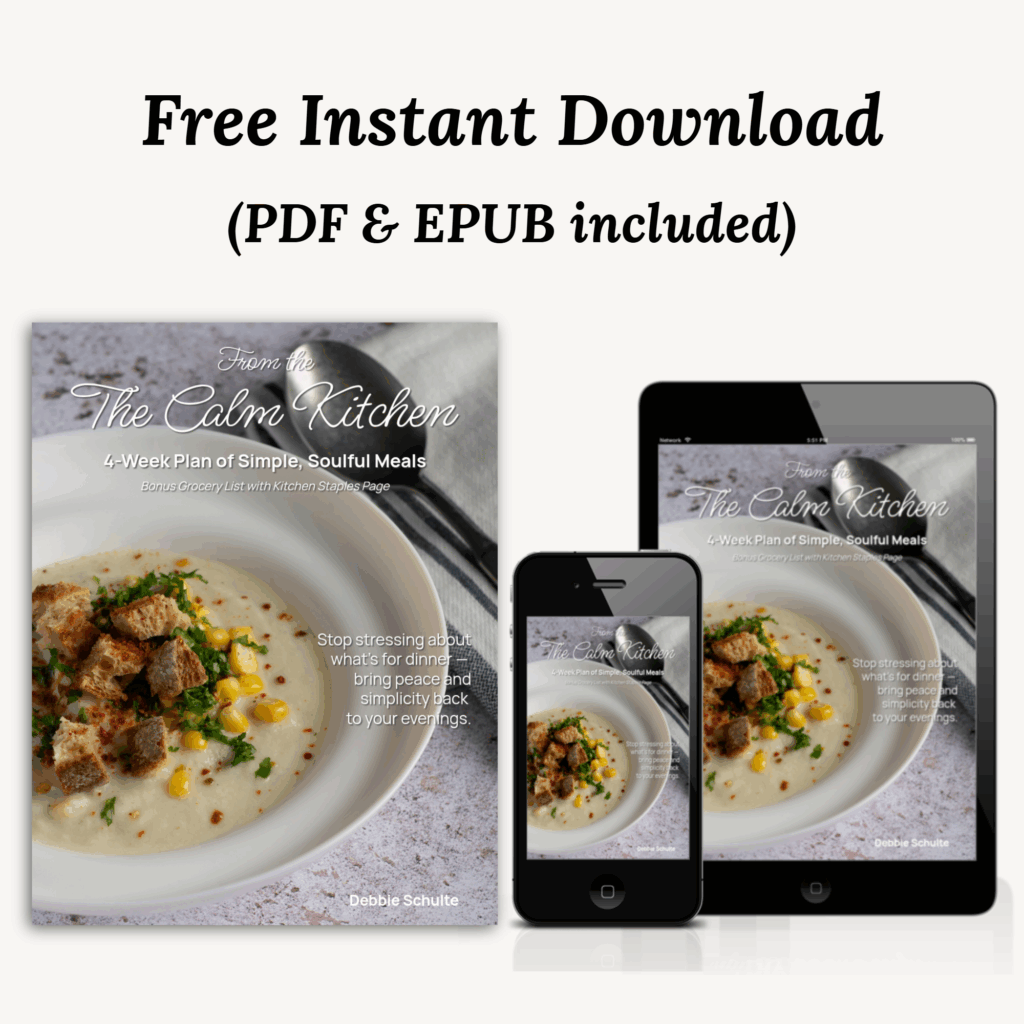 image of calm kitchen meal planner cover